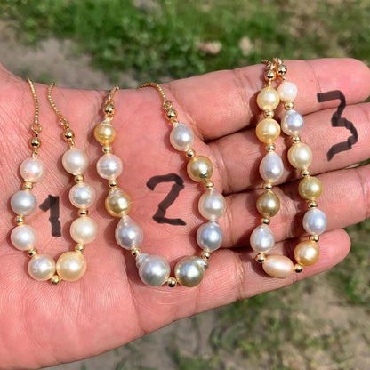 Real South Sea Pearl Bracelet Seawater Saltwater Pearl, BoZorX D-4