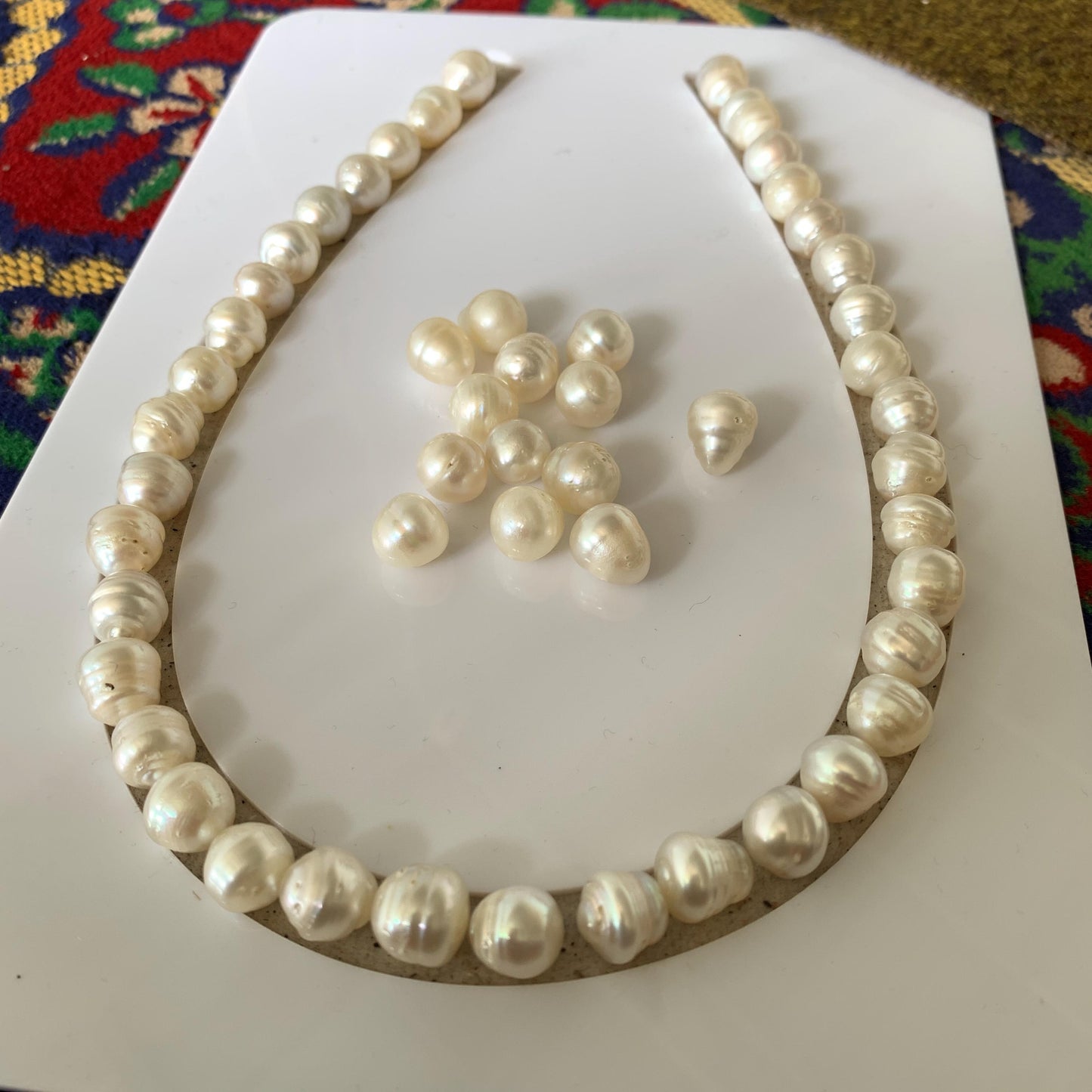 10-11mm White Circle Baroque Pearl Circle Pearl Loose Circle Baroque Sea Pearl Baroque Seawater Pearl Beads Baroque Circle White Pearl