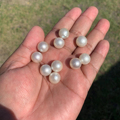10 Pieces 12.7-12.9mm Indonesia Loose South Sea Pearl Seawater Pearl Beads Special edition Pearl BoZorX GR-23