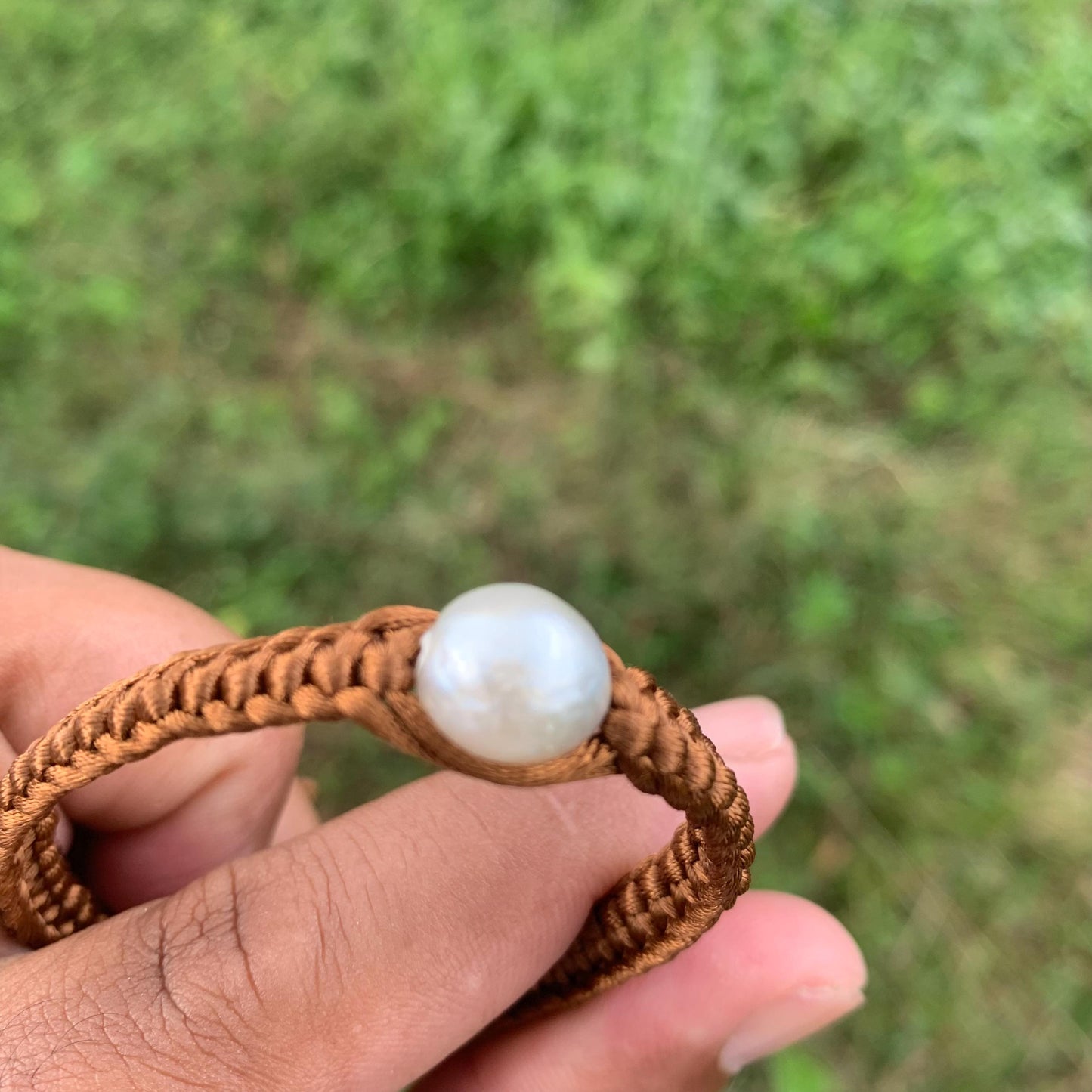 Handmade Bracelet With Indonesia South Sea Pearl BoZorX Size 10.3mm R-13