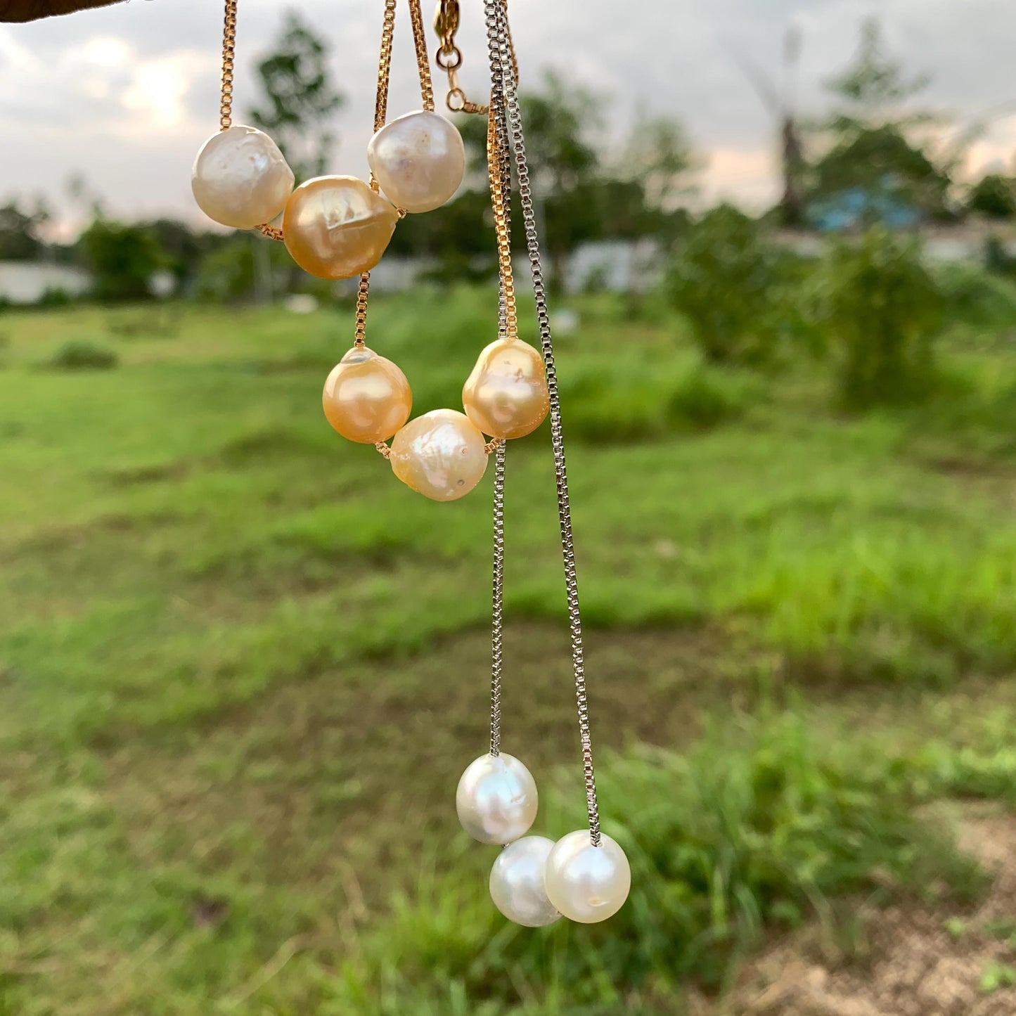 Real South Sea Pearl Pendant Necklace Saltwater Pearl Jewelry 833B NO.C