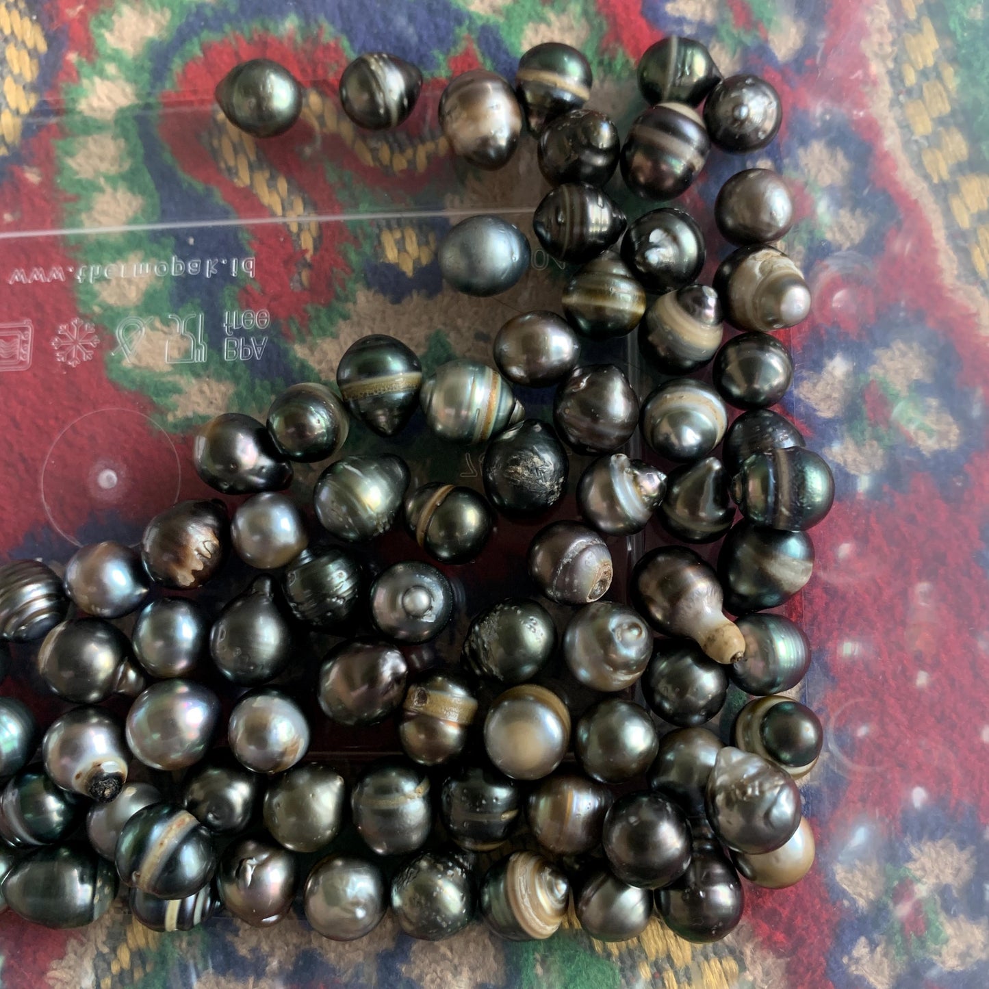 8mm Loose Black Saltwater Pearl Black Seawater Pearl Tahitian Baroque Pearl Tahitian Pearl Beads BoZorX Black Pearl BT-7