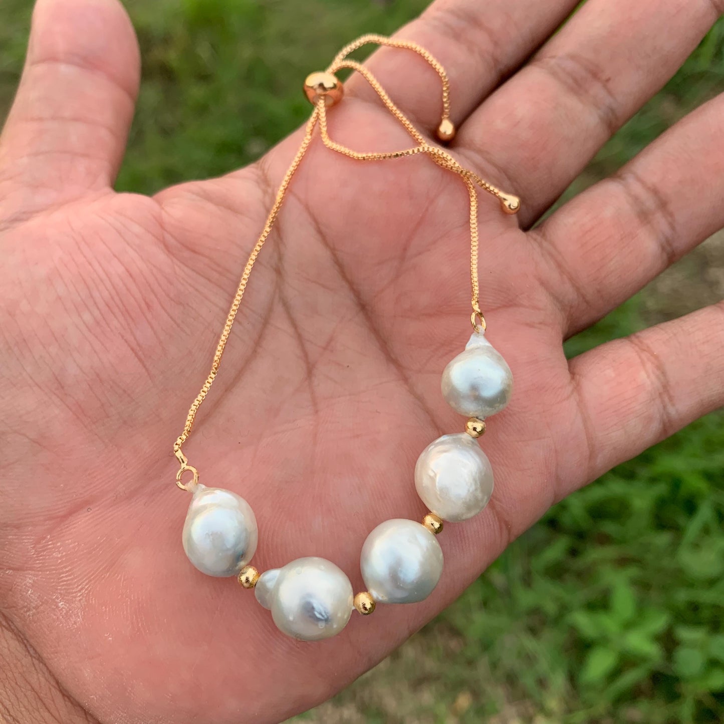 South Sea Pearl Bracelet Indonesian Saltwater Pearl Jewelry B-1