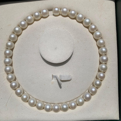 Indonesian White South Sea Pearl Necklace Saltwater Pearl Necklace Seawater Pearl Necklace 12-12.4mm GR-10