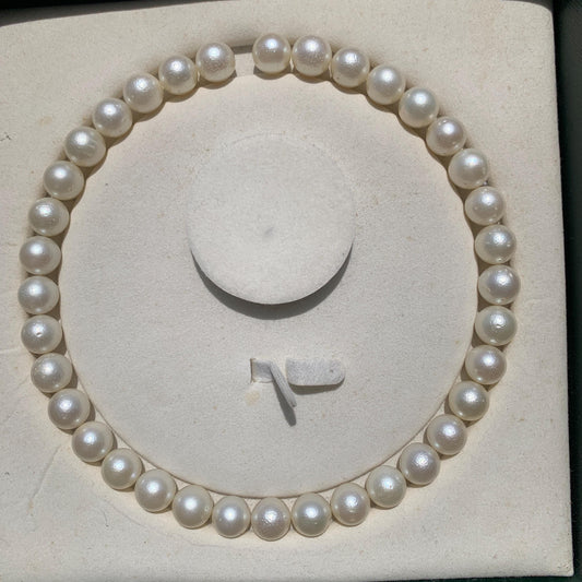 Indonesian White South Sea Pearl Necklace Saltwater Pearl Necklace Seawater Pearl Necklace 12-12.4mm GR-10