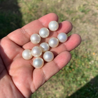 10 Pieces 12.4-12.5mm Indonesia Loose South Sea Pearl Seawater Pearl Beads Special edition Pearl BoZorX GR-25