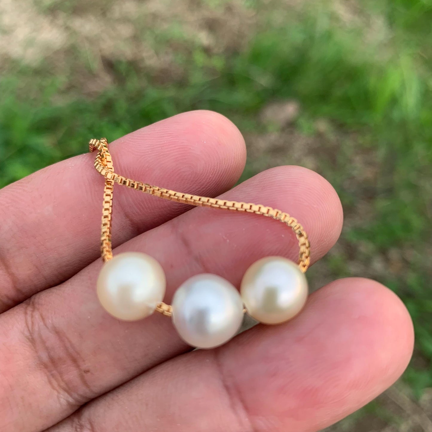 8.8-9.5mm Real south sea pearl saltwater pearl Seawater Pearl pendant Necklace BoZorX J-2