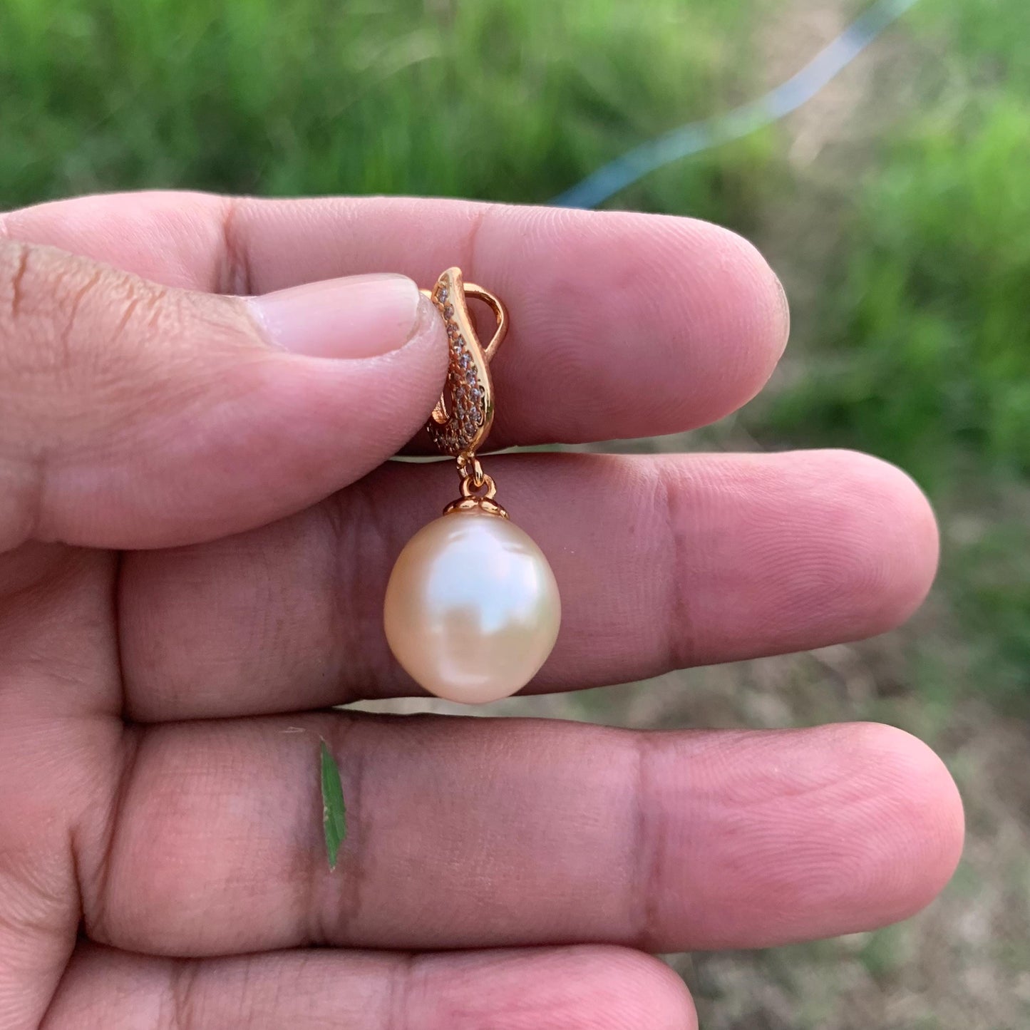 13mm Real south sea pearl saltwater pearl seawater pearl Pendant BoZorX L-7