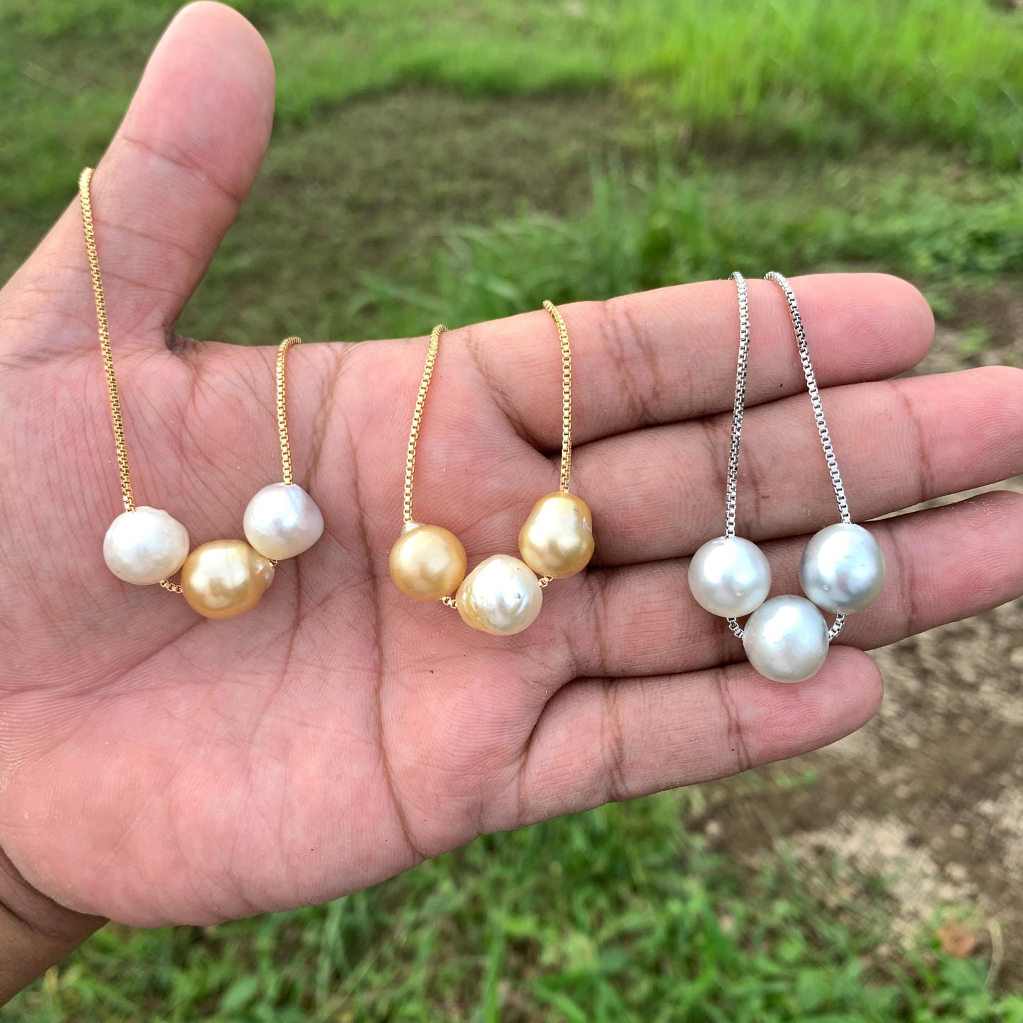 Real South Sea Pearl Pendant Necklace Saltwater Pearl Jewelry 833B NO.C