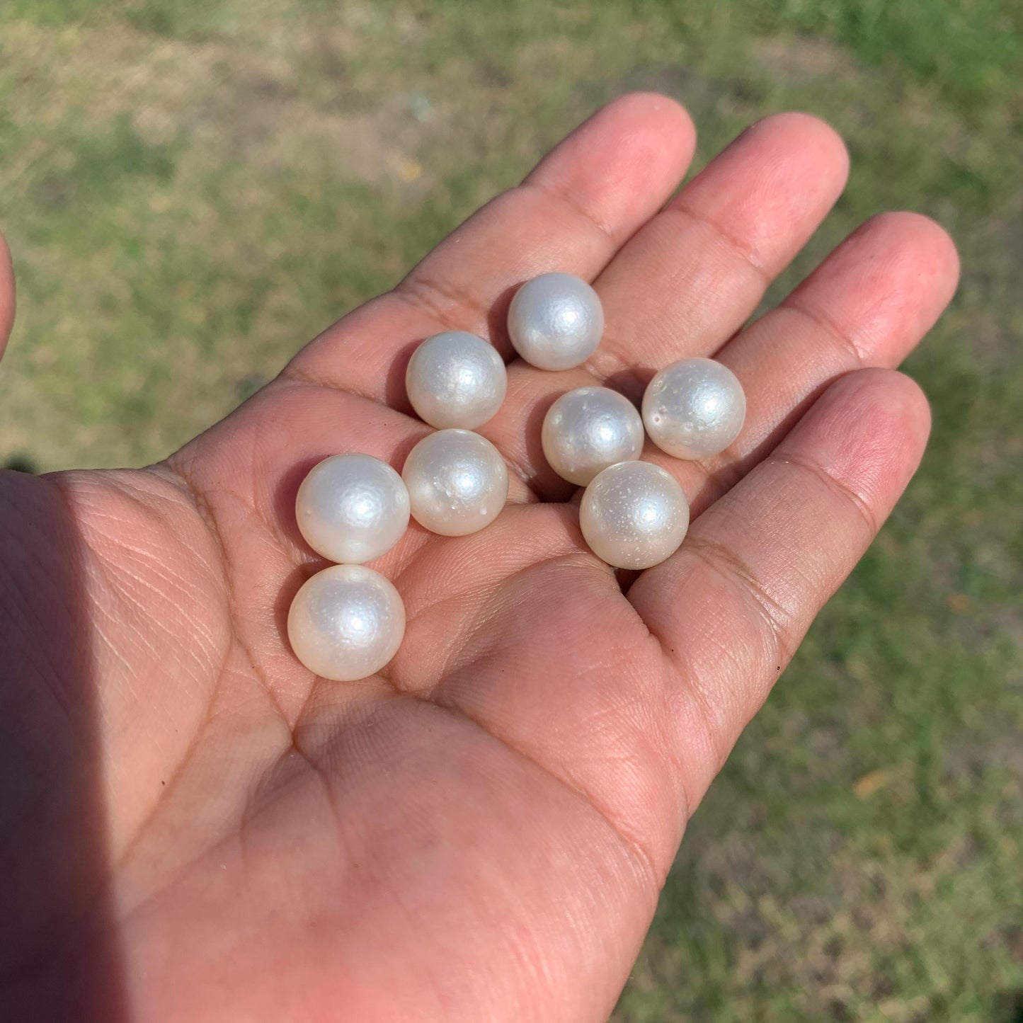 8 Pieces 12.5-12.6mm Indonesia Loose South Sea Pearl Seawater Pearl Beads Special edition Pearl BoZorX GR-24