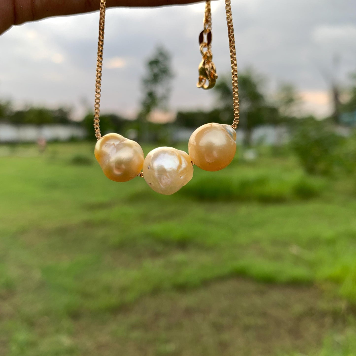 Real South Sea Pearl Pendant Necklace Saltwater Pearl Jewelry 833B NO.C