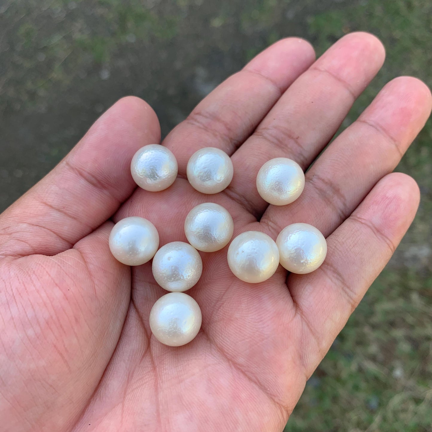 9 Pieces 13.3-13.49mm Loose South Sea Pearl Beads Indonesian Seawater Pearl GR-30