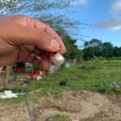 Real south sea pearl saltwater pearl seawater pearl Pendant BoZorX Pearl Size 15-15.5mm L-3