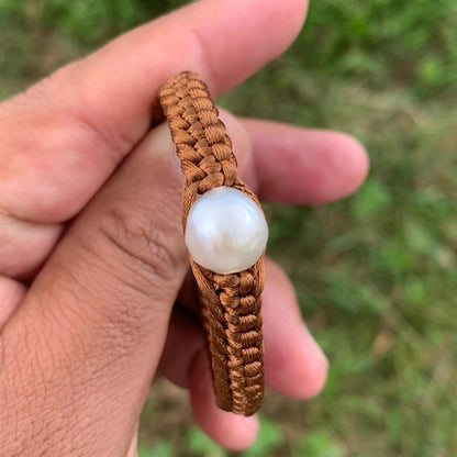 Handmade Bracelet With Indonesia South Sea Pearl BoZorX Size 10.3mm R-13