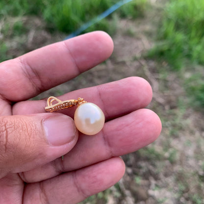 13mm Real south sea pearl saltwater pearl seawater pearl Pendant BoZorX L-7