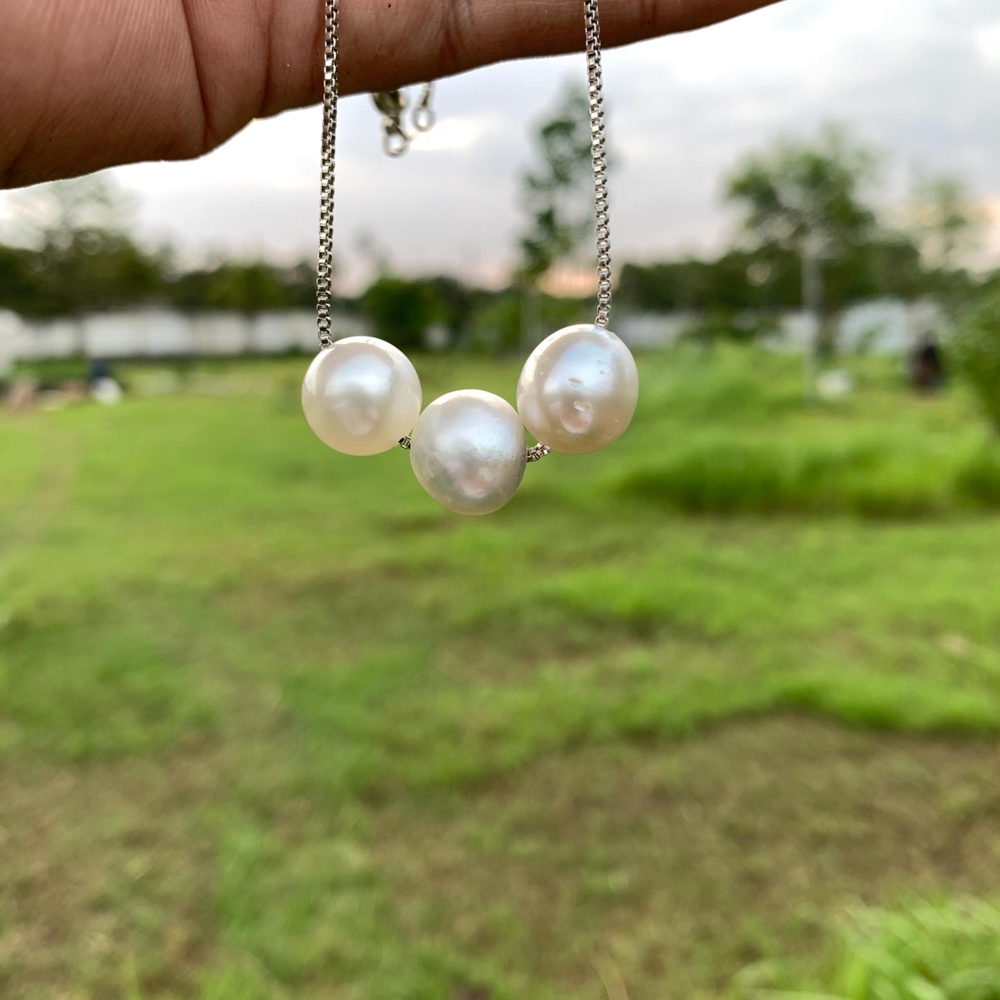 Real South Sea Pearl Pendant Necklace Saltwater Pearl Jewelry 833B NO.C