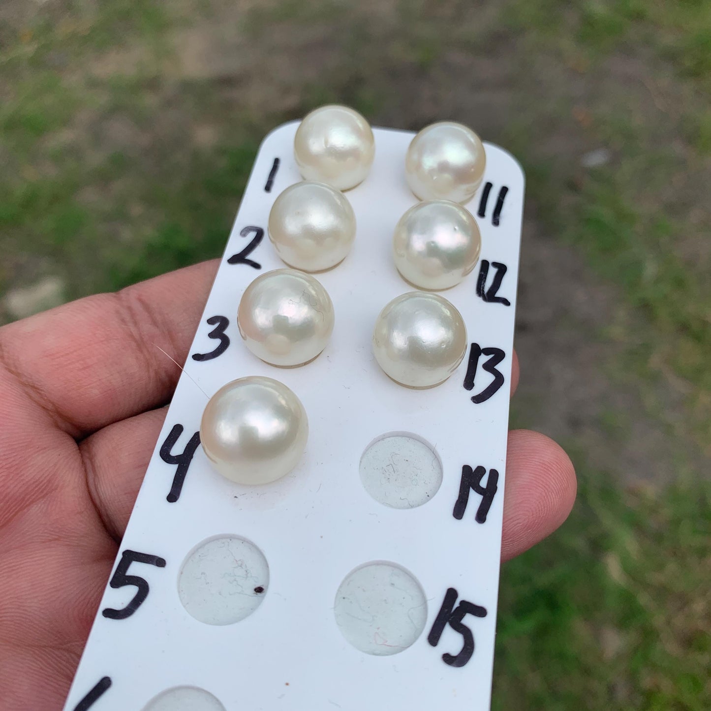 Large South Sea Pearl Beads: Genuine Indonesian Loose Pearls (14.4-14.9mm) HB-R3