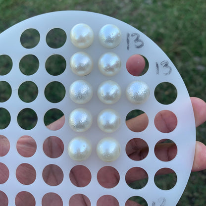 11 Pieces 13.7-13.9mm South Sea Pearl Bead Indonesia Seawater Pearl - BoZorX GR-28