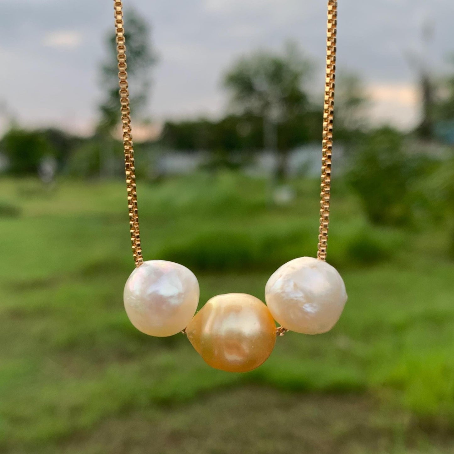 Real South Sea Pearl Pendant Necklace Saltwater Pearl Jewelry 833B NO.C