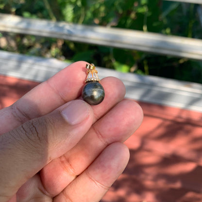 Real South Sea Pearl Pendant 12mm Saltwater Pearl JN-2