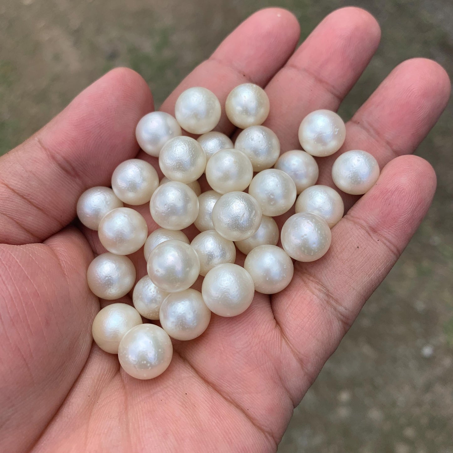 31 Pcs 11-11.4mm Indonesia Loose South Sea Pearl Seawater Pearl Beads Special edition Pearl BoZorX GR-21