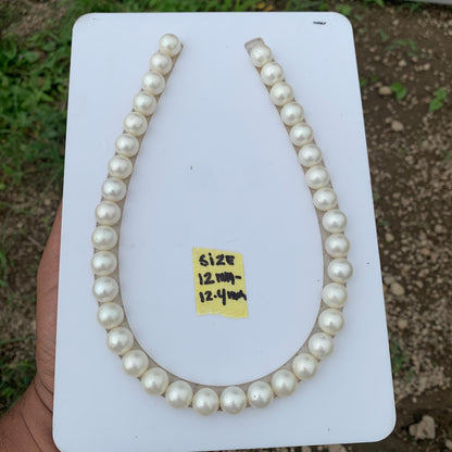 Indonesia White South Sea Pearl Necklace Saltwater Pearl Necklace Seawater Necklace Pearl Necklace 12-12.4mm  GR-13