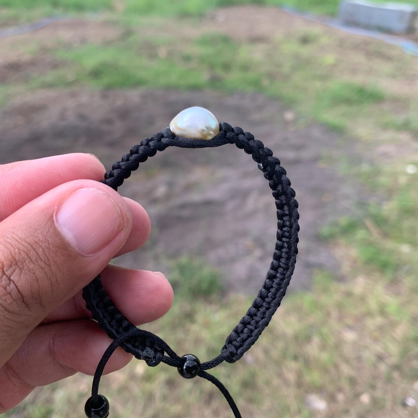 Handmade Bracelet With Indonesia South Sea Pearl BoZorX Size 10.5mm R-9