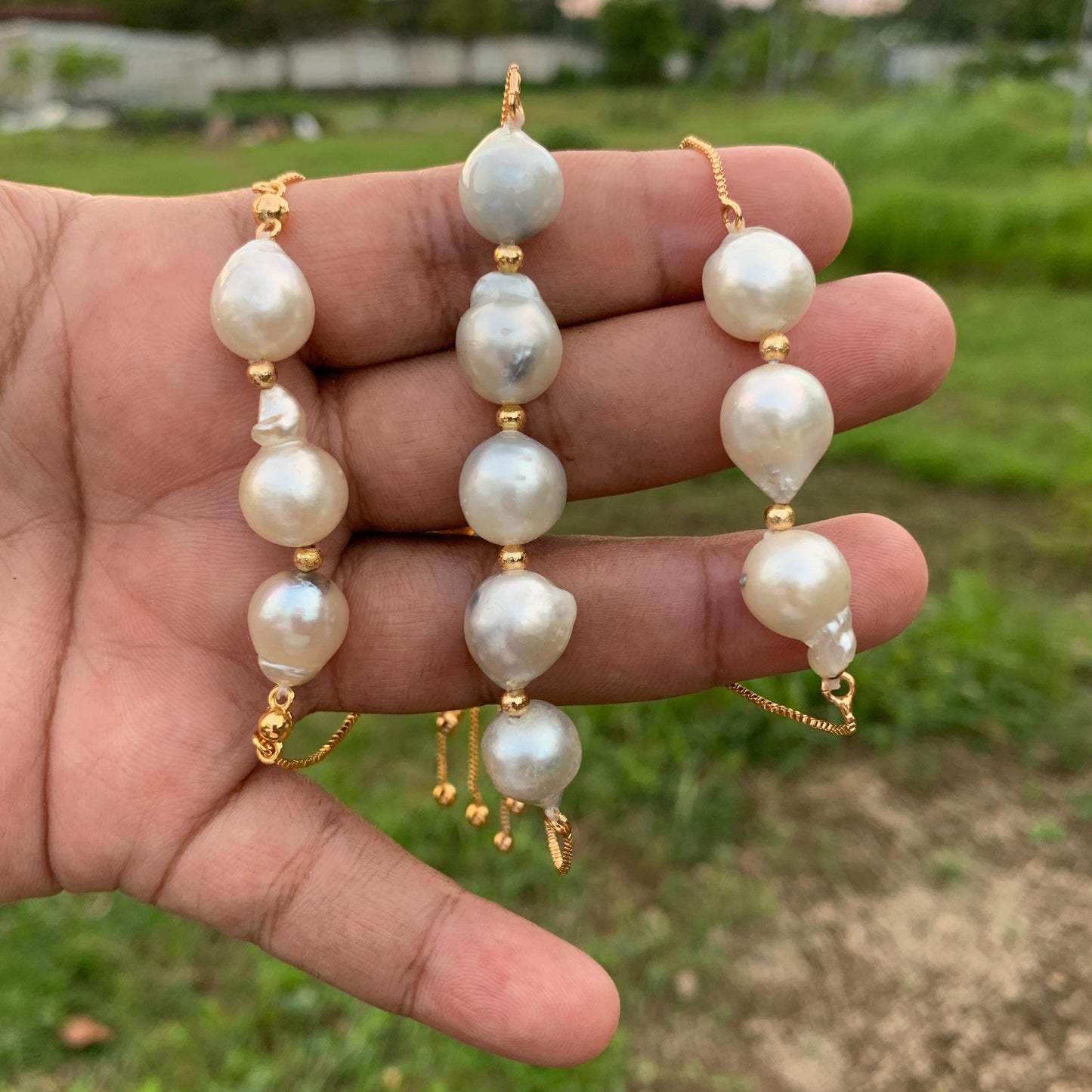 South Sea Pearl Bracelet Indonesian Saltwater Pearl Jewelry B-1