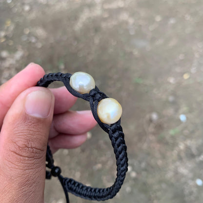 Handmade Bracelet With Indonesia South Sea Pearl BoZorX Size 10.5-11mm R-15