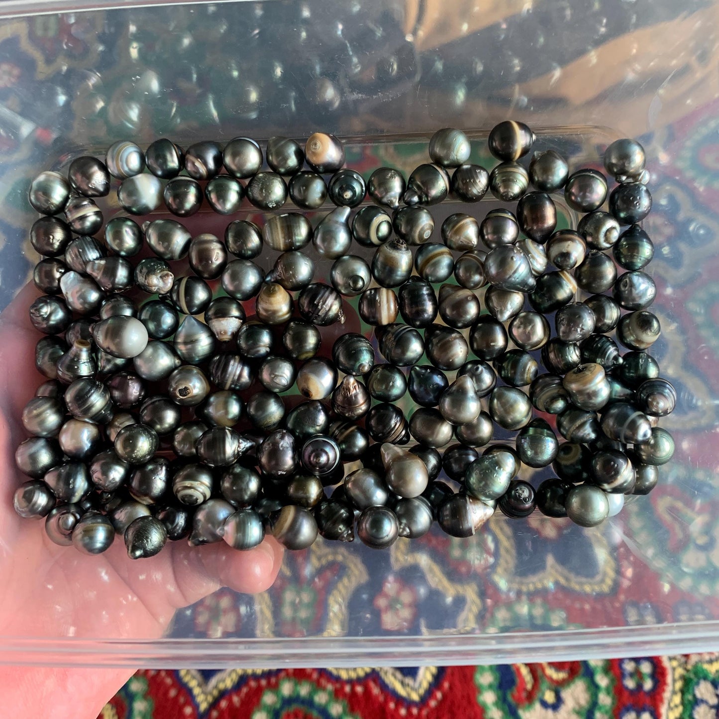 9mm Loose Tahitian Saltwater Black Pearl Bead Tahitian Baroque Beads BoZorX BT-8