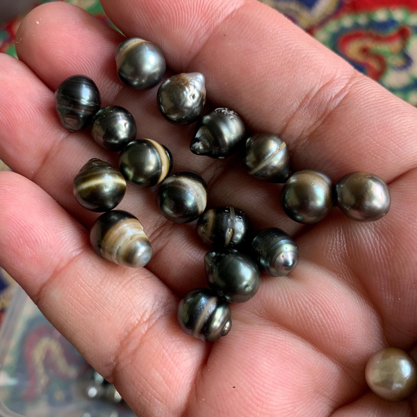 8mm Loose Black Saltwater Pearl Black Seawater Pearl Tahitian Baroque Pearl Tahitian Pearl Beads BoZorX Black Pearl BT-7