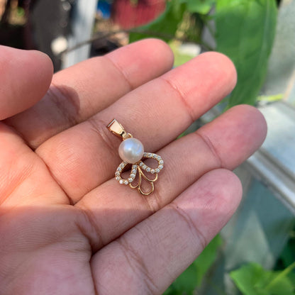 Real South Sea Pearl Pendant 7mm Saltwater Pearl JN-4