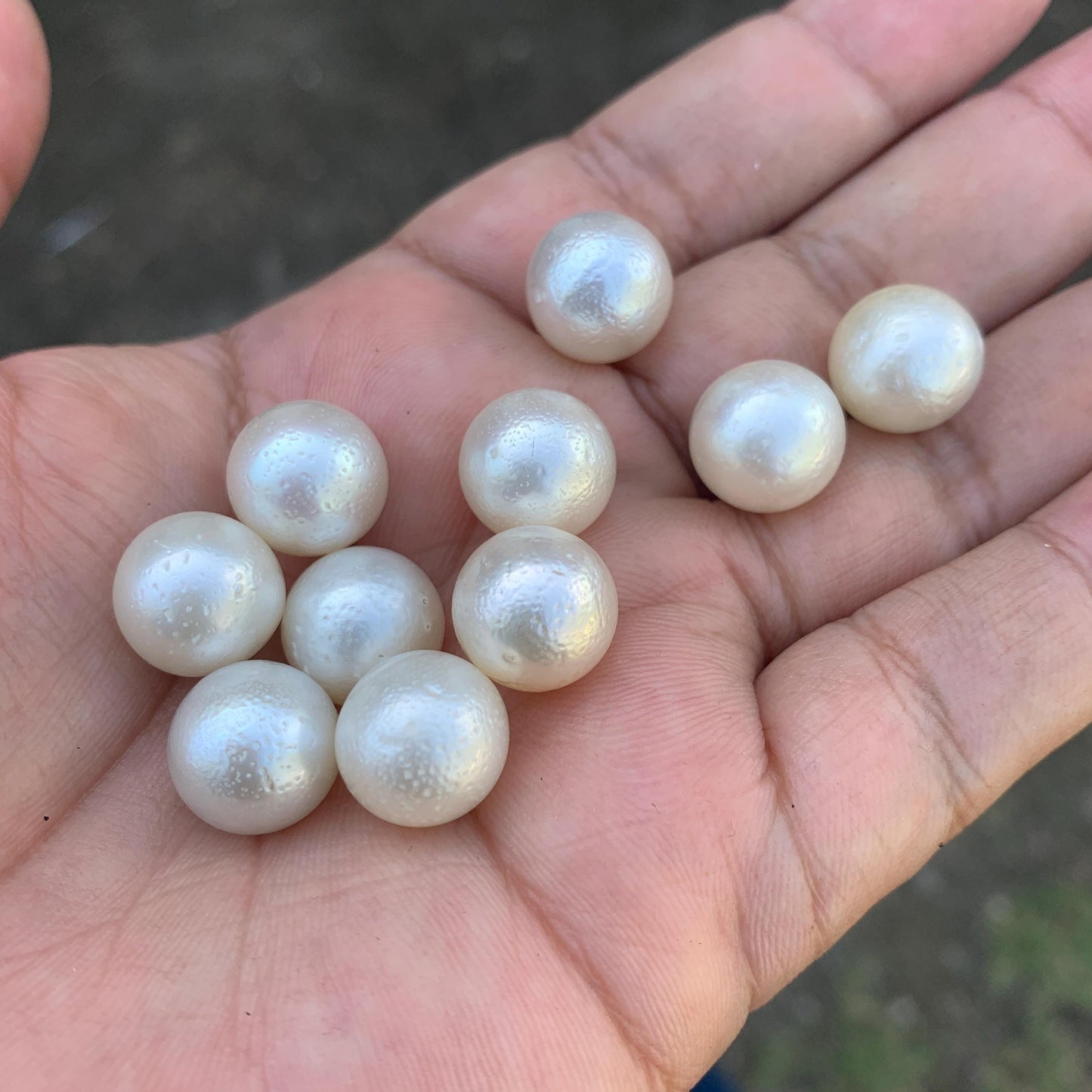 10 Pieces 12.7-12.9mm Indonesia Loose South Sea Pearl Seawater Pearl Beads Special edition Pearl BoZorX GR-23
