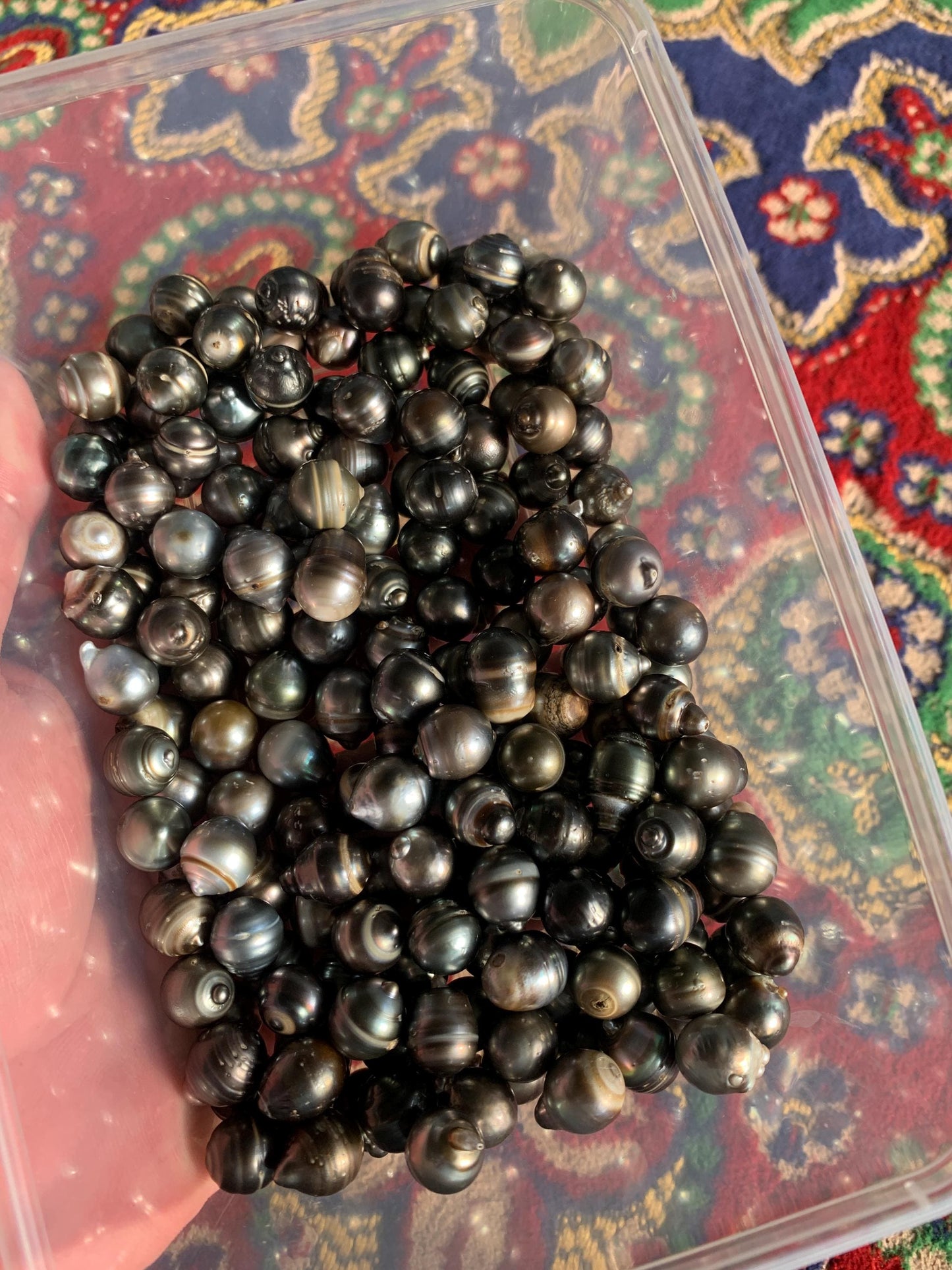 11mm Loose Saltwater Tahitian Black Pearl Baroque Beads BoZorX BT-10