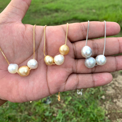 Real South Sea Pearl Pendant Necklace Saltwater Pearl Jewelry 833B NO.C