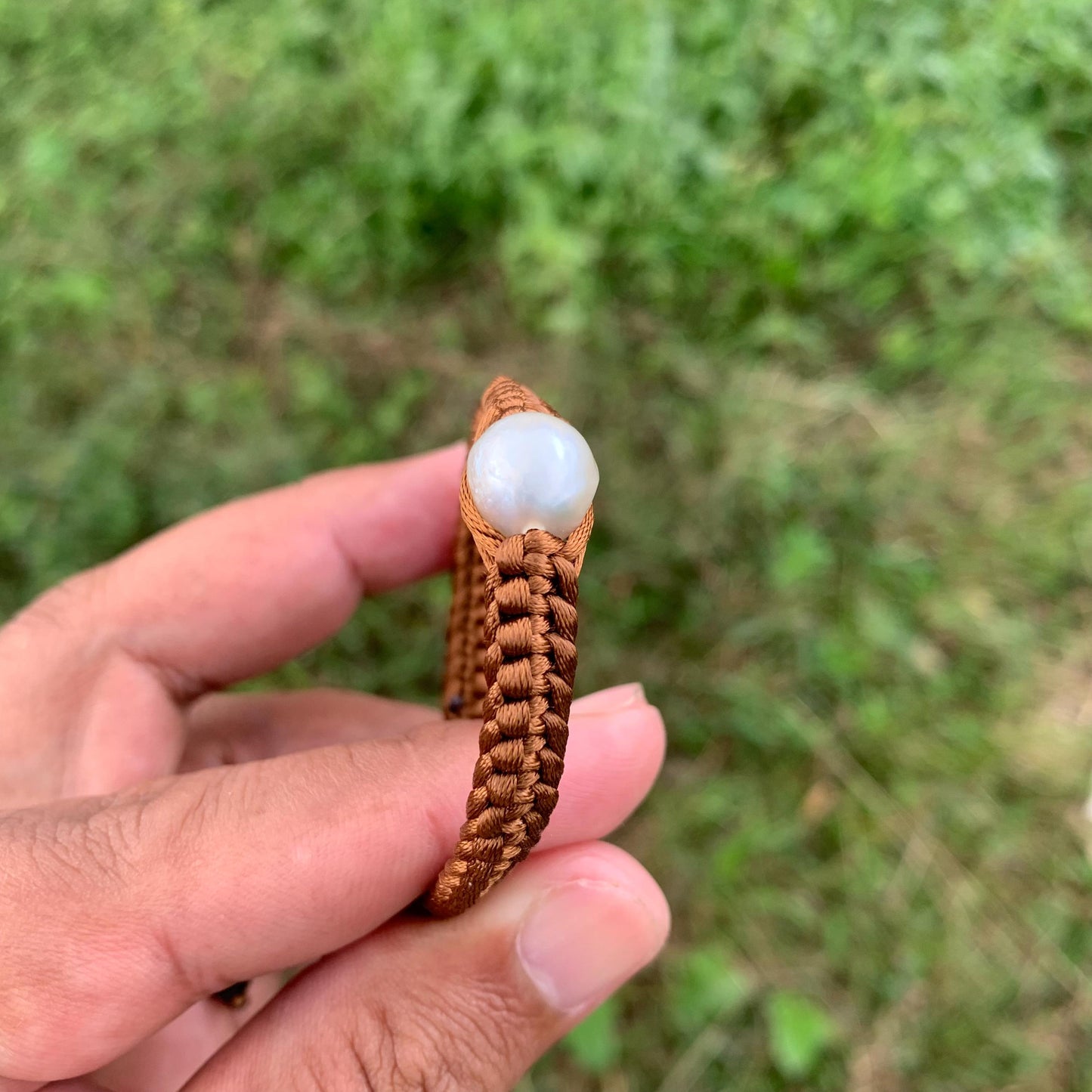 Handmade Bracelet With Indonesia South Sea Pearl BoZorX Size 10.3mm R-13