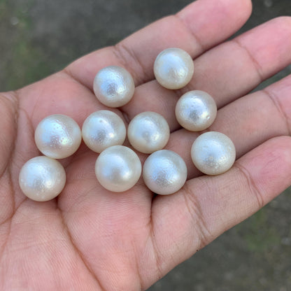10 Pieces 12.7-12.9mm Indonesia Loose South Sea Pearl Seawater Pearl Beads Special edition Pearl BoZorX GR-23