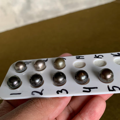 8 Pcs 11mm Loose Seawater Black Pearl Tahitian Edition Pearl Beads BoZorX BT-3