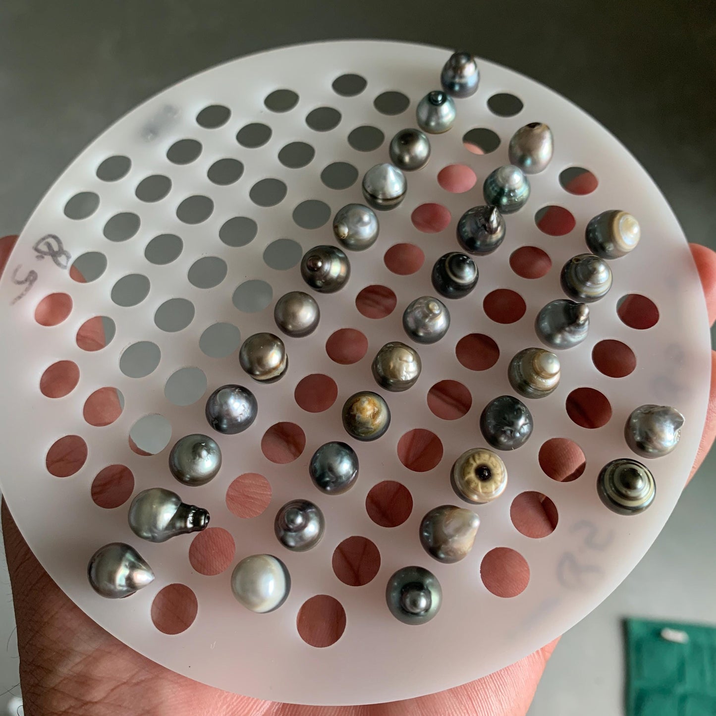 9mm Loose Tahitian Saltwater Black Pearl Bead Tahitian Baroque Beads BoZorX BT-8