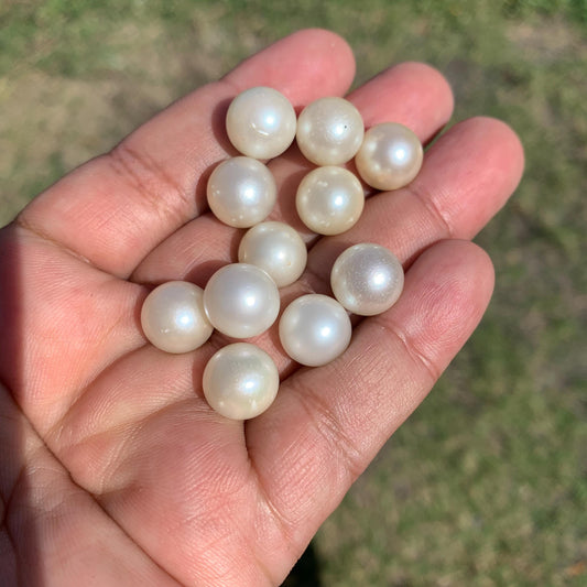 11 Pieces 11.5-11.69mm Indonesia Loose South Sea Pearl Seawater Pearl Beads Special edition Pearl BoZorX GR-26