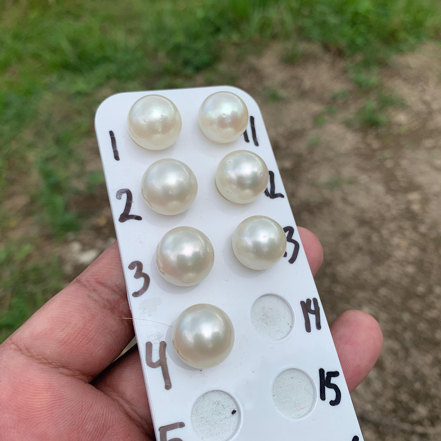 Large South Sea Pearl Beads: Genuine Indonesian Loose Pearls (14.4-14.9mm) HB-R3