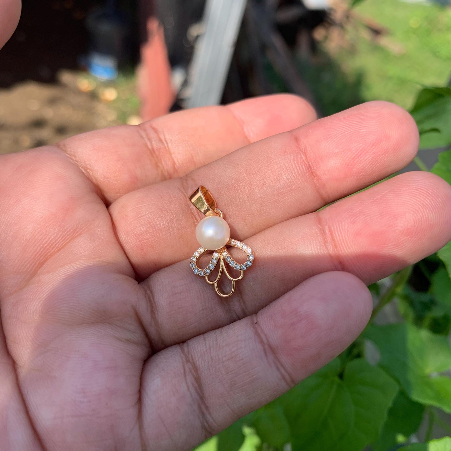 Real South Sea Pearl Pendant 7mm Saltwater Pearl JN-4