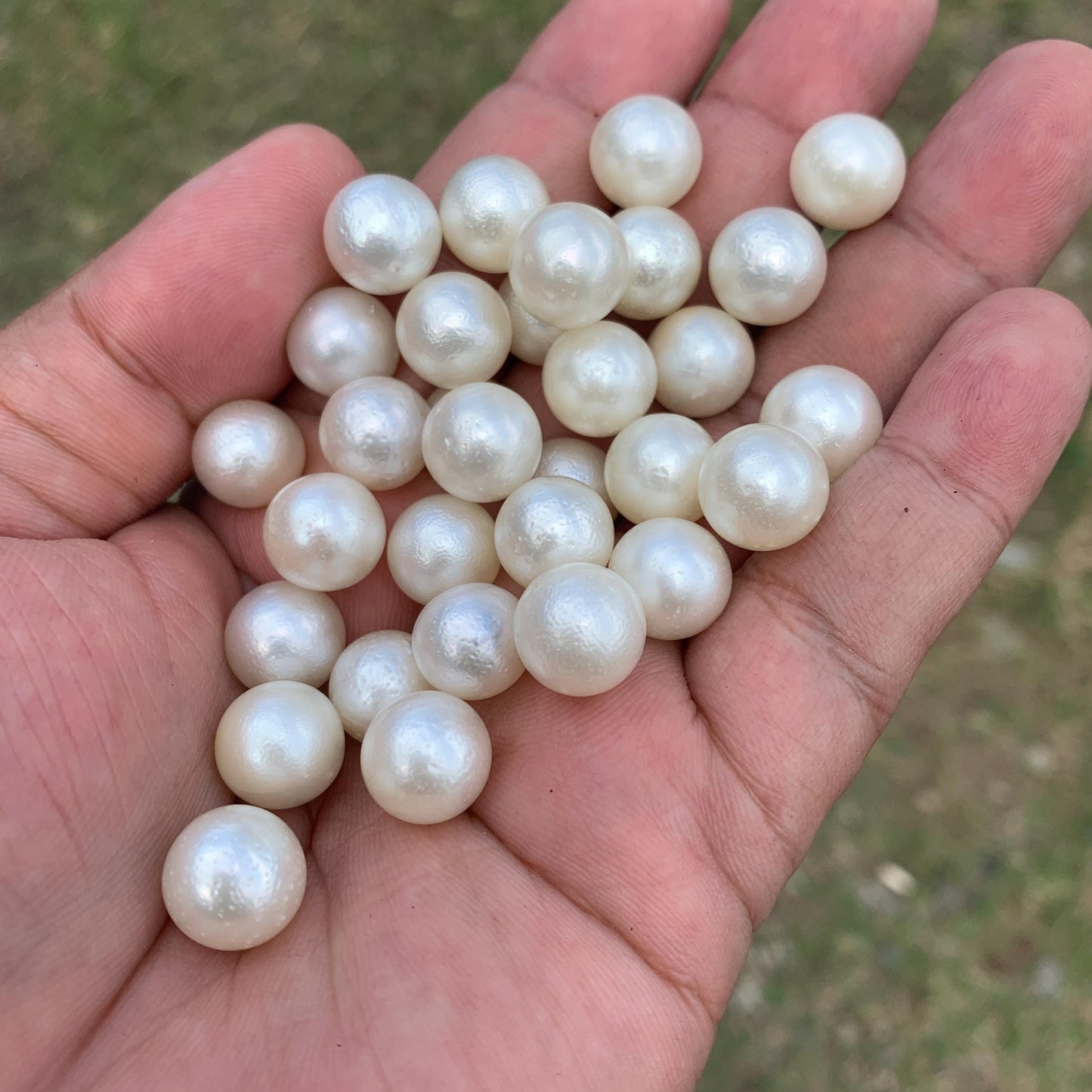 31 Pcs 11-11.4mm Indonesia Loose South Sea Pearl Seawater Pearl Beads Special edition Pearl BoZorX GR-21