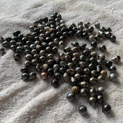 10mm Loose Tahitian Baroque Saltwater Pearl Beads Seawater Black Baroque BoZorX BT-9