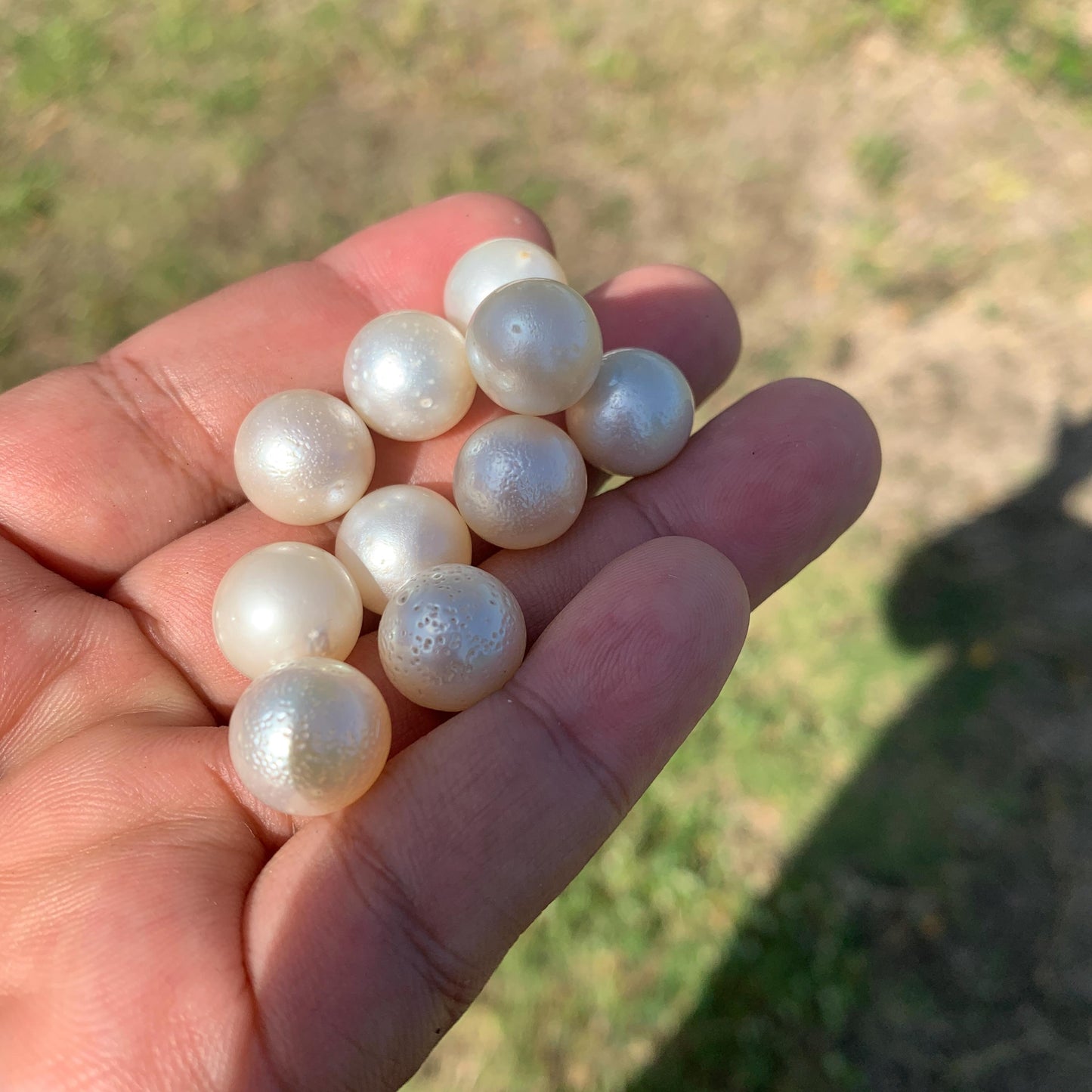 10 Pieces 12.4-12.5mm Indonesia Loose South Sea Pearl Seawater Pearl Beads Special edition Pearl BoZorX GR-25