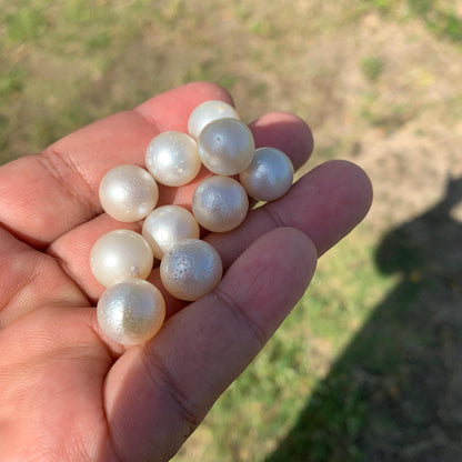 10 Pieces 12.4-12.5mm Indonesia Loose South Sea Pearl Seawater Pearl Beads Special edition Pearl BoZorX GR-25