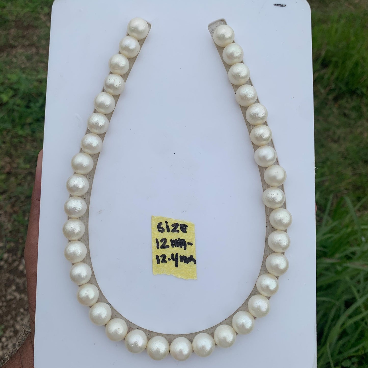 Indonesian White South Sea Pearl Necklace Saltwater Pearl Necklace Seawater Pearl Necklace 12-12.4mm GR-10