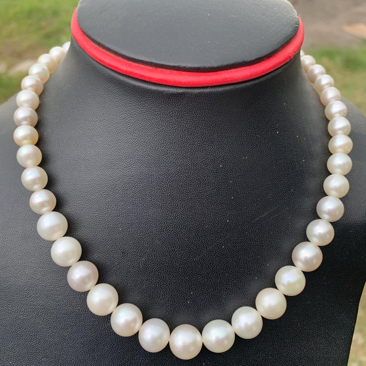 Loose White South Sea Pearl Necklace: Indonesian Saltwater Pearls 7.4mm-11.4mm