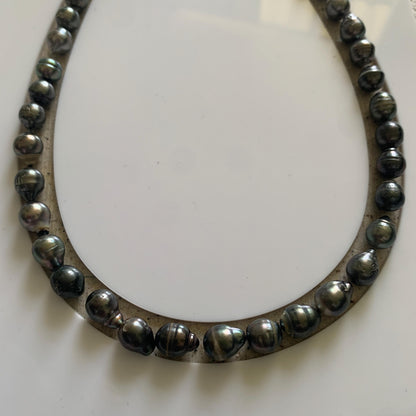 Tahitian Pearl Necklace Black Pearl Necklace Baroque Pearl Necklace Pearl Necklace Seawater pearl Necklace 8mm BoZorX