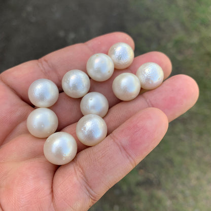 10 Pieces 12.4-12.5mm Indonesia Loose South Sea Pearl Seawater Pearl Beads Special edition Pearl BoZorX GR-25